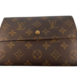 Louis Vuitton Sarah Wallet Brown Monogram Canvas Wallet
